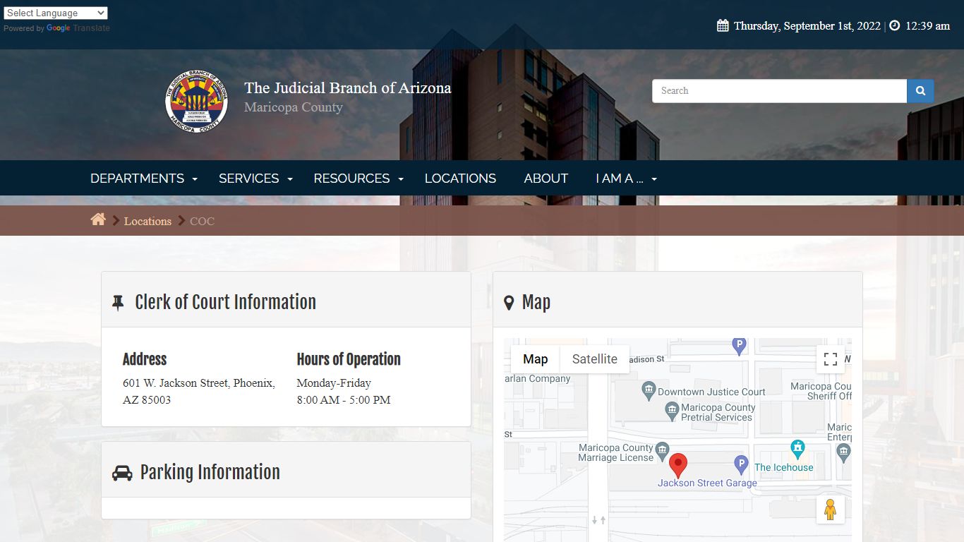 The Judicial Branch of Arizona in Maricopa County
